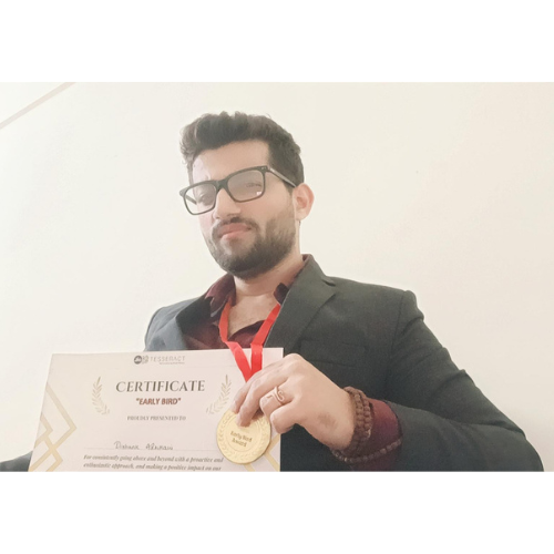 Early Bird Award at Reliance Jio within my first month, recognized for proactive collaboration and fast execution.